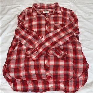 Women’s large red flannel shirt large